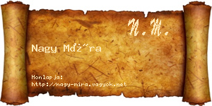 Nagy Míra névjegykártya